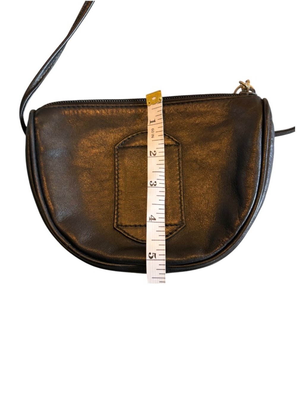 Paloma Picasso Vintage Black Leather Crossbody Bag Gold X Hardware - Picture 11 of 11